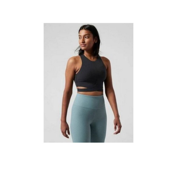 Athleta Tops - New Black Athleta Conscious Cut out crop Tank Top Bra Top D DD Large L #988051